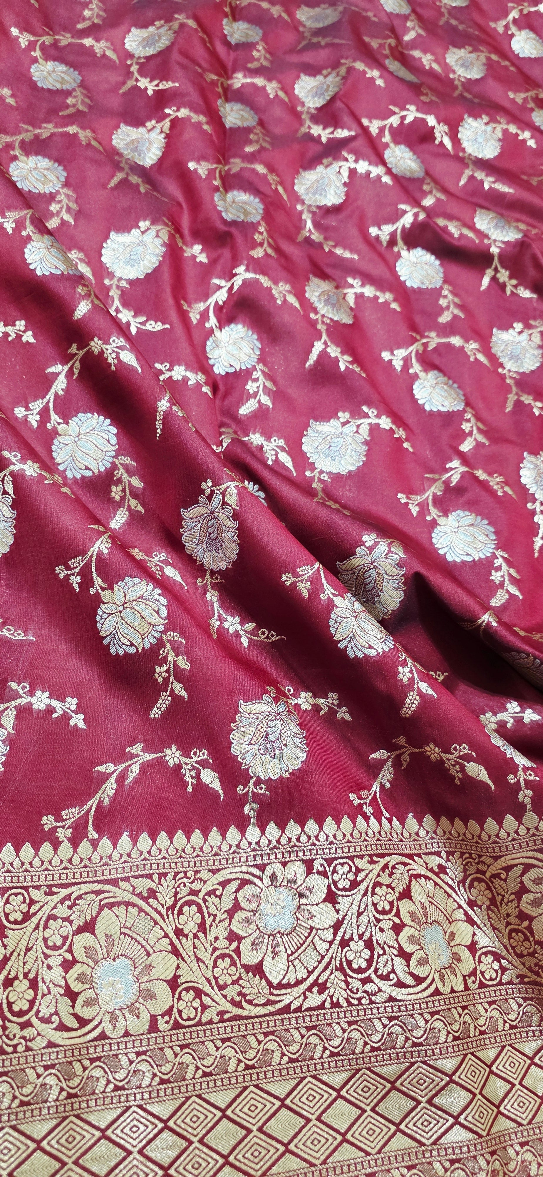 Banaras Katan Silk Brown