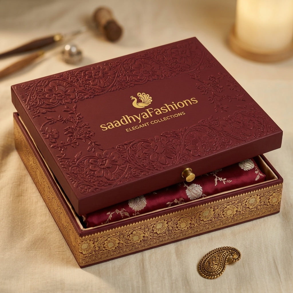 Banaras Katan Silk Brown