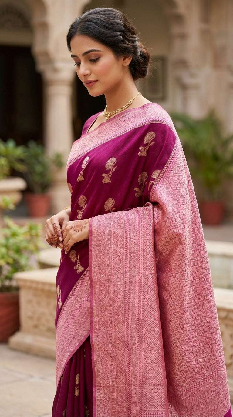 Banaras Silk Saree Red