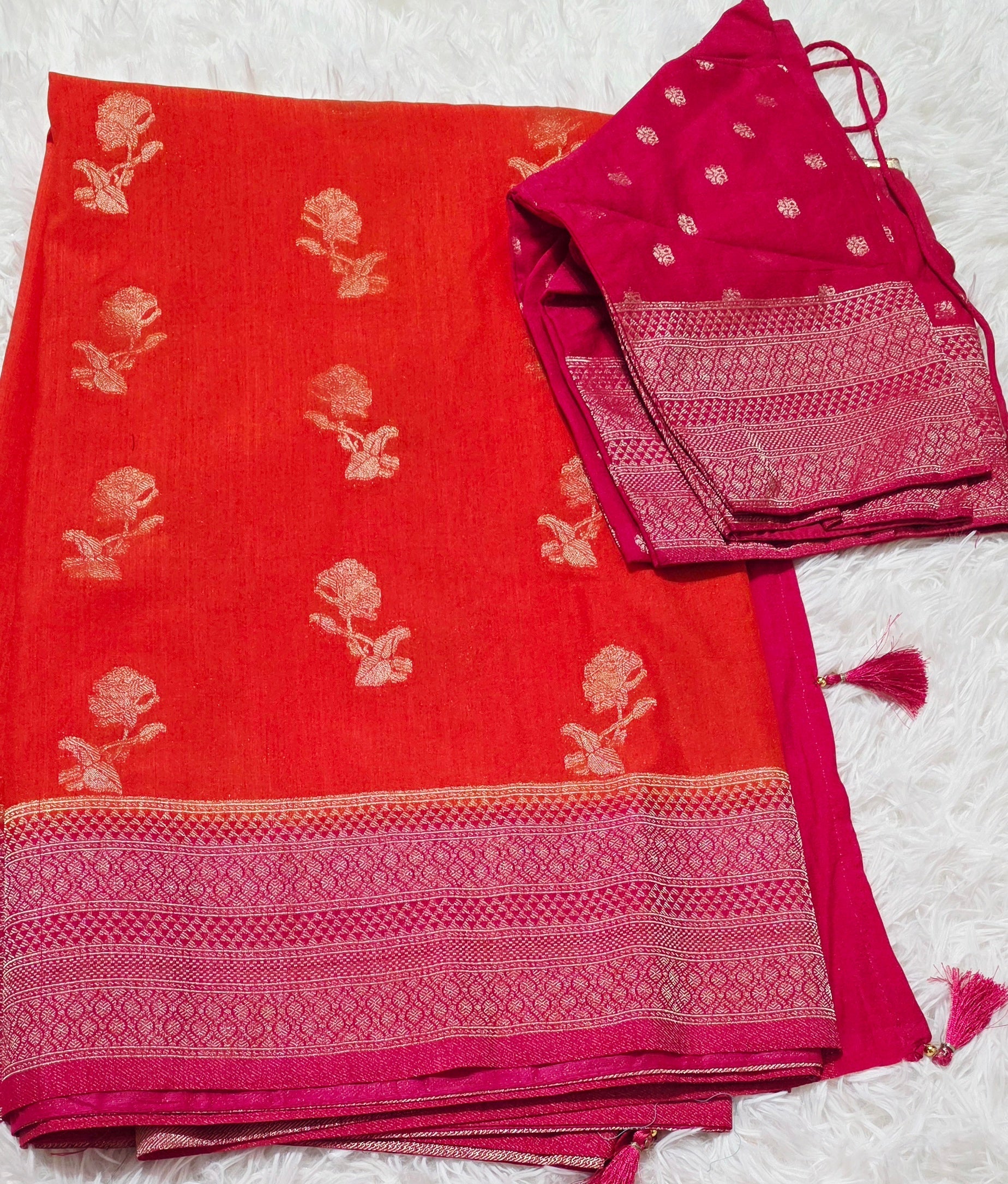Banaras Silk Saree Red