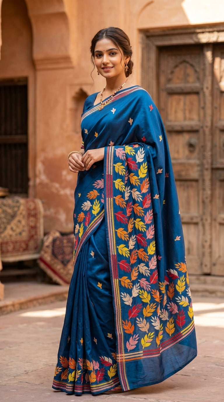 Kantha Silk Saree