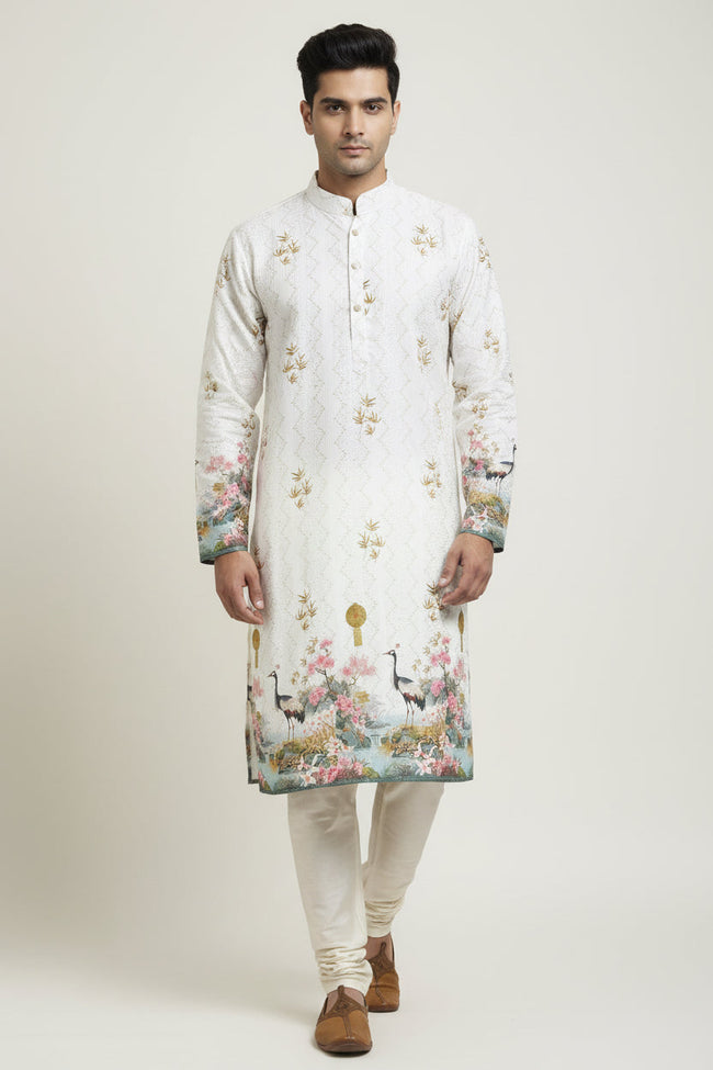 Rayon kurta pajama set Hover Image